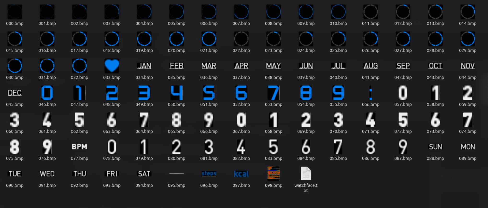 Same dump folder after swapping the green and blue channels