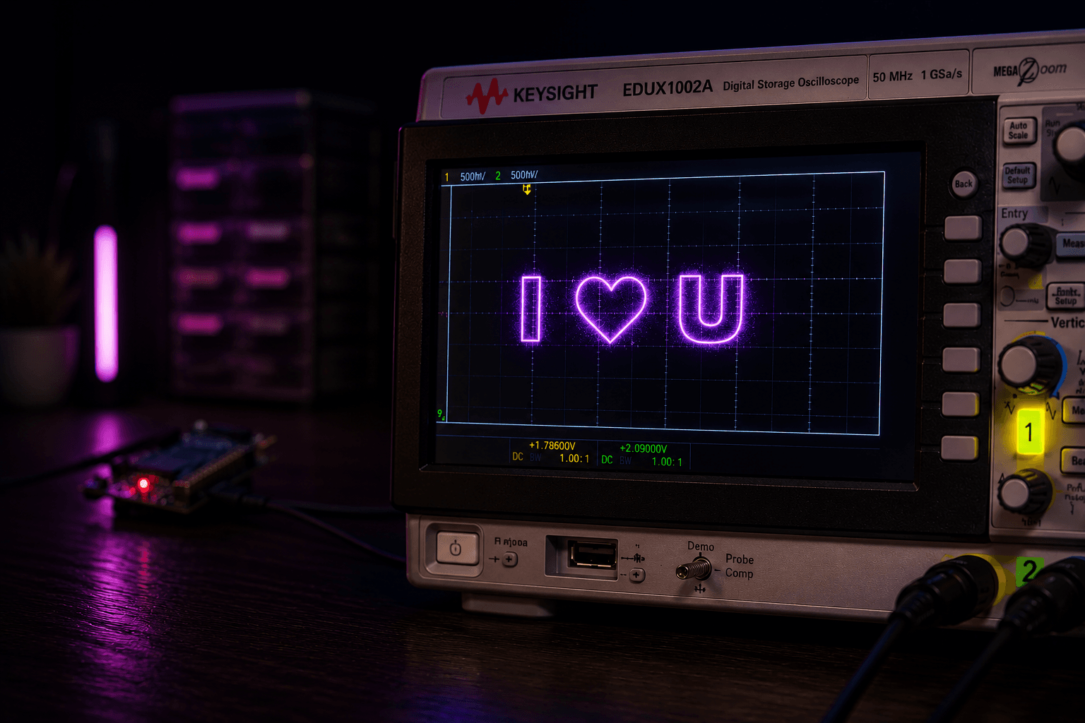 How To Propose Your Crush Using an Oscilloscope